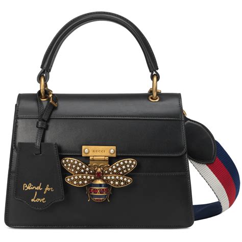 gucci queen bee purse|Gucci bee purse black.